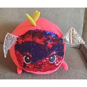 2019 Red Ash the Dragon Sequin Faced Moosh-moosh Stuffed Animal Plush Toy #3900